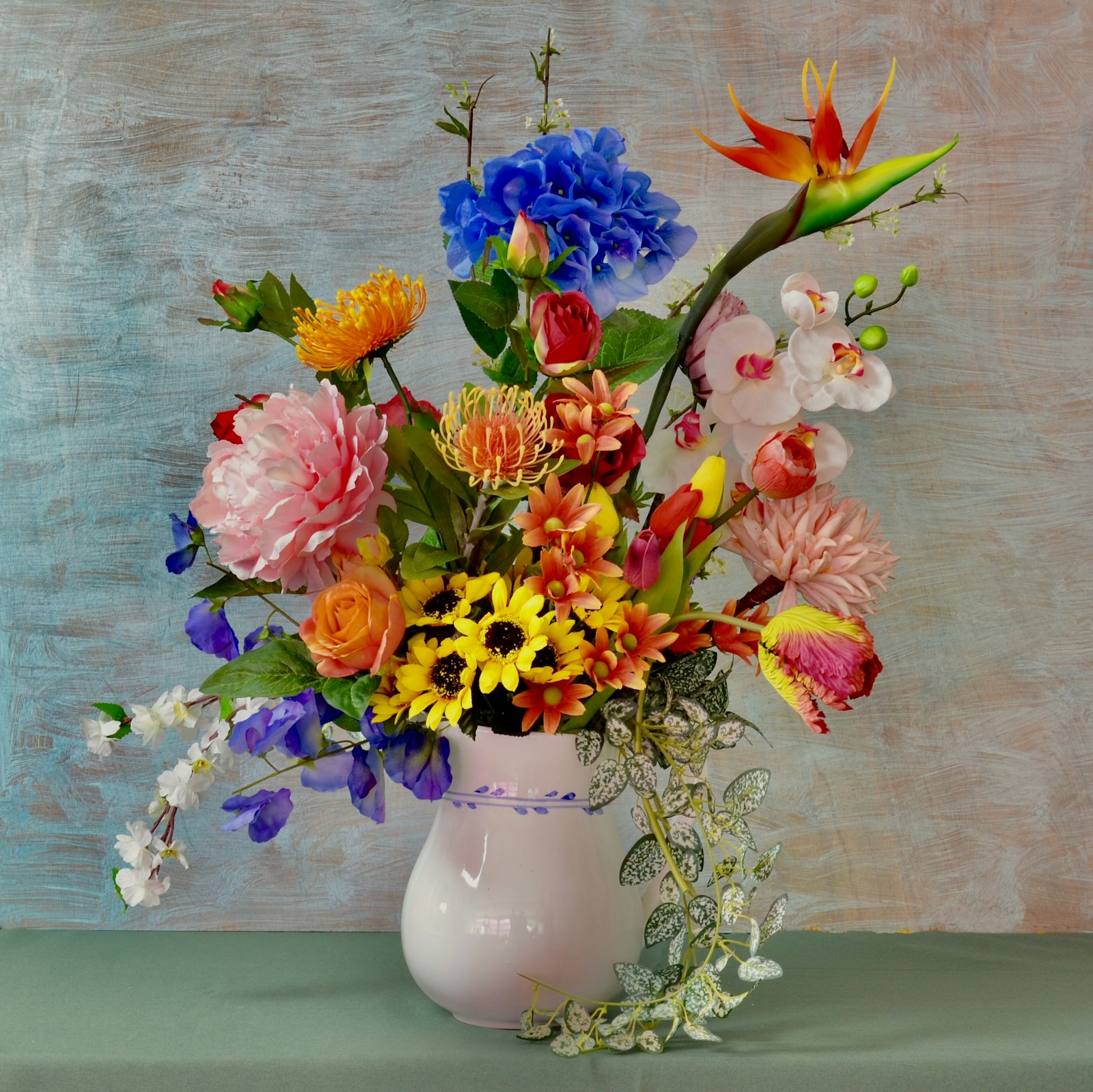 A vibrant floral still life